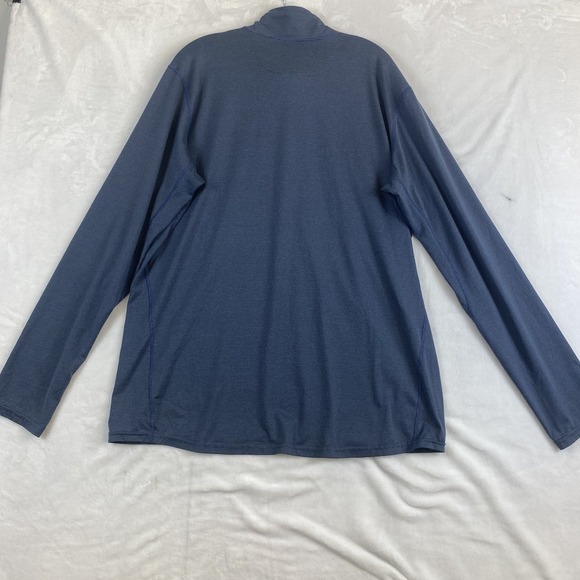 REI Co-op Top Men Sz XL Blue Striped 1/2 Zip Long Sleeve Mid-weight Base Layer - Picture 7 of 9